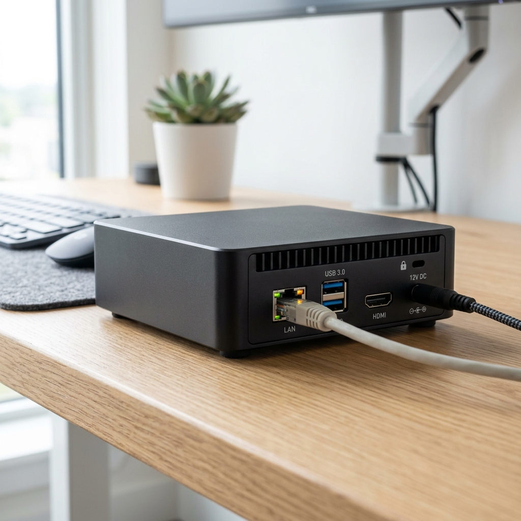 Flowlink Agent pre-configured hand-sized mini PC