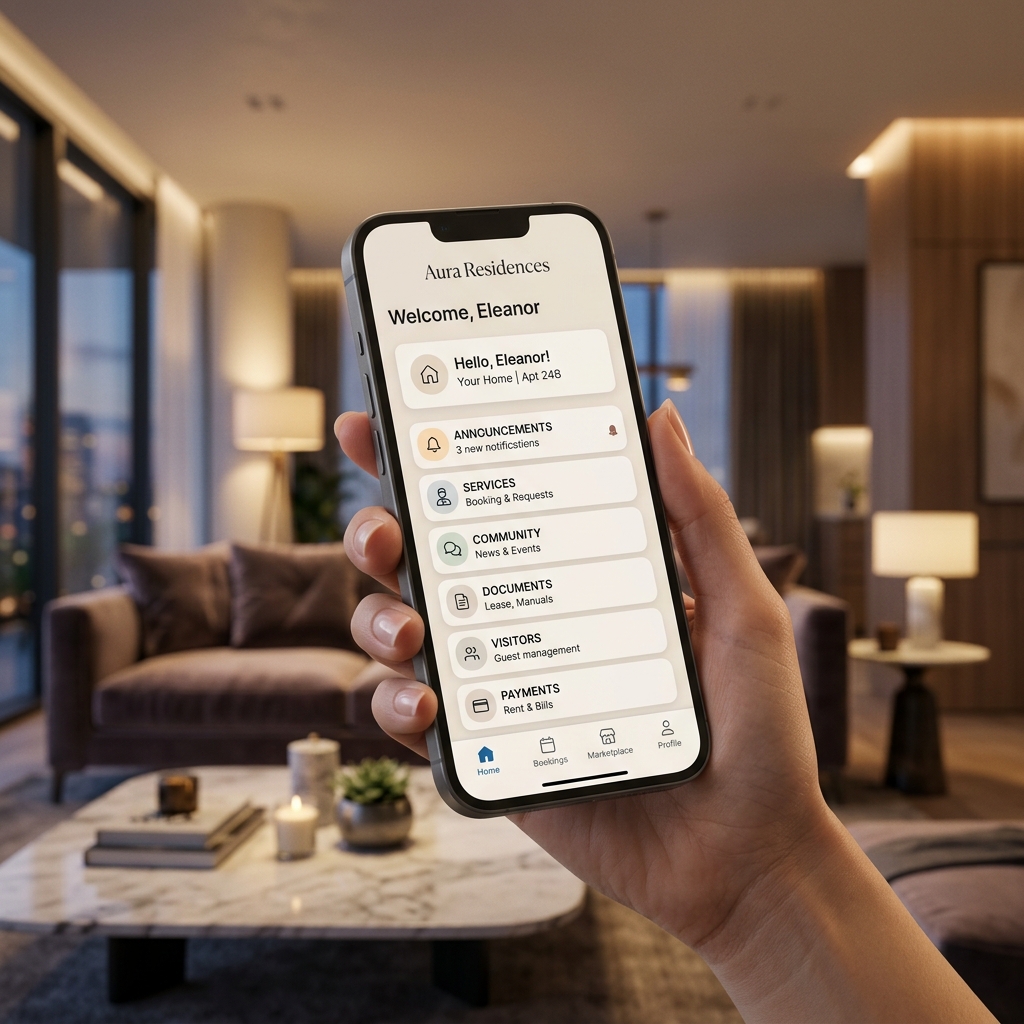 Resident Mobile Portal Mockup